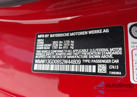 2025 Mini Hardtop Cooper z USA, uszkodzony, nr VIN WMW13GD09S2W44809